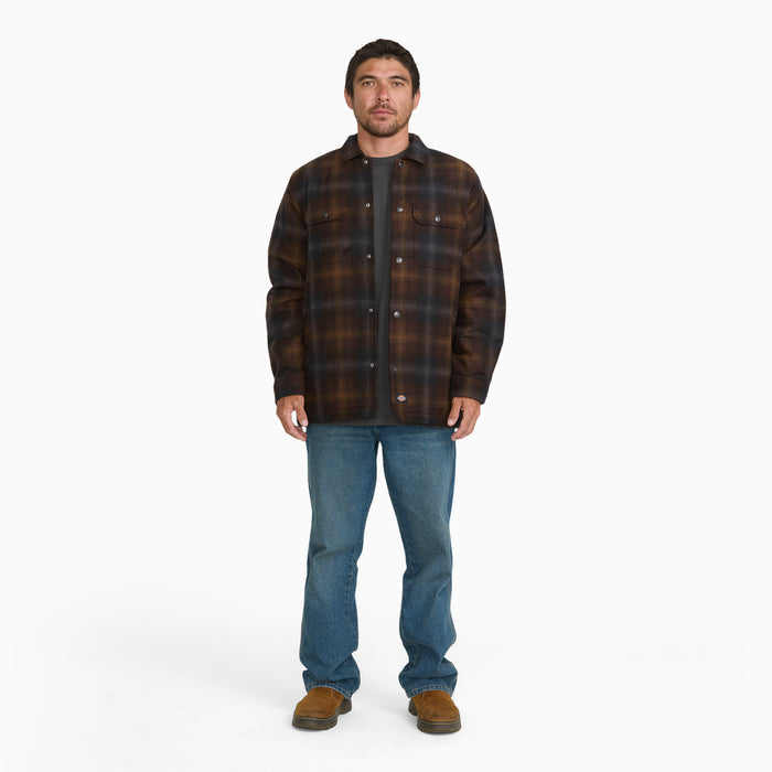 Insulated Plaid Shirt Jacket