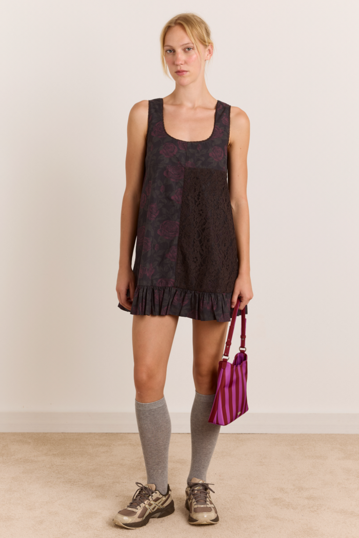 Kacey Mini Dress - Shadow Rose Floral Print