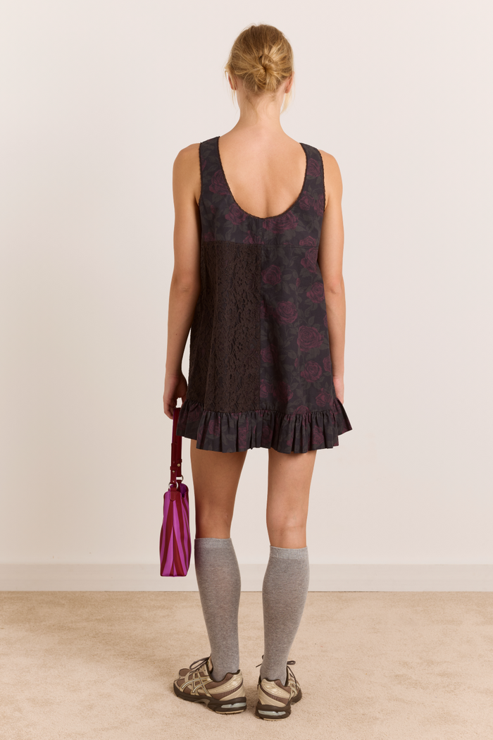 Kacey Mini Dress - Shadow Rose Floral Print