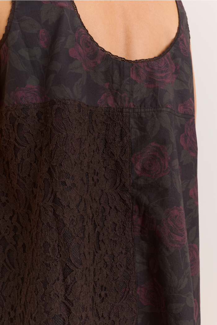 Kacey Mini Dress - Shadow Rose Floral Print