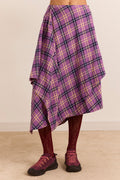 Katana Midi Skirt - Purple Check