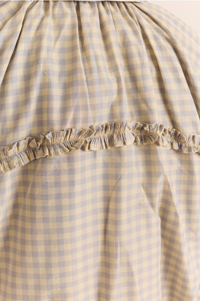 Lailah Lightweight Shell Jacket - Oyster Gingham