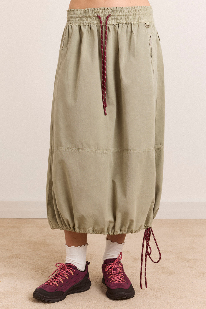 Lainey Midi Skirt - Sage Grey