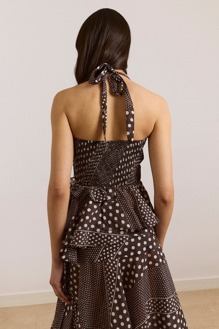 Leandra Halter Cami - Washed Black Spot