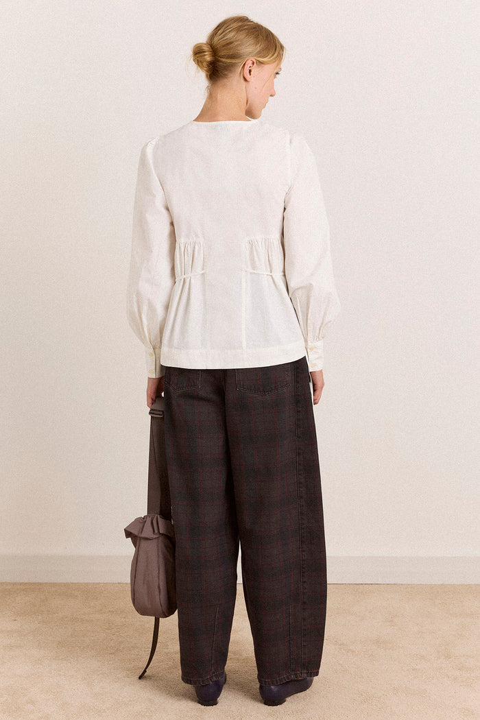 Lettie Bow Detail Blouse - White