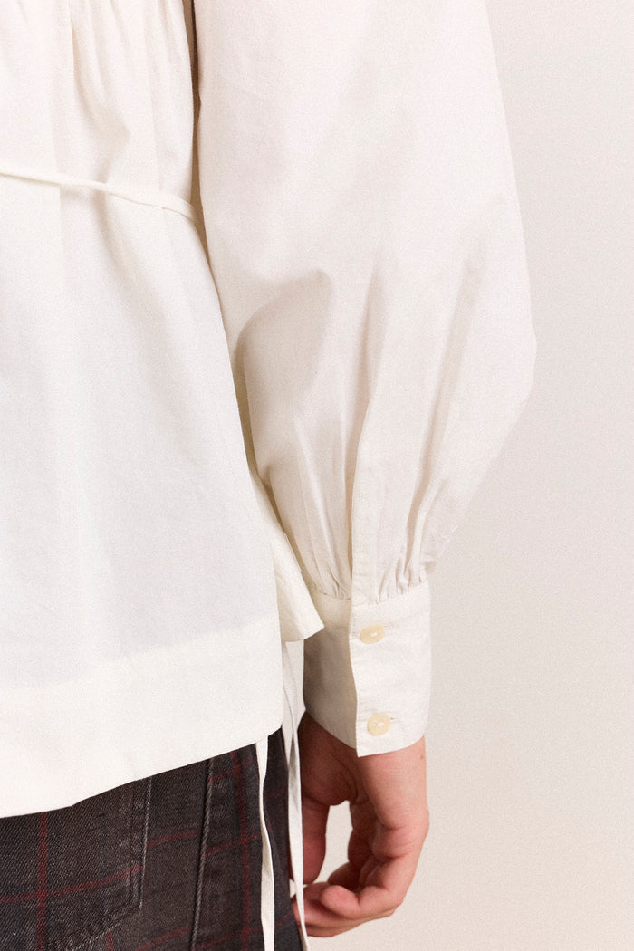 Lettie Bow Detail Blouse - White
