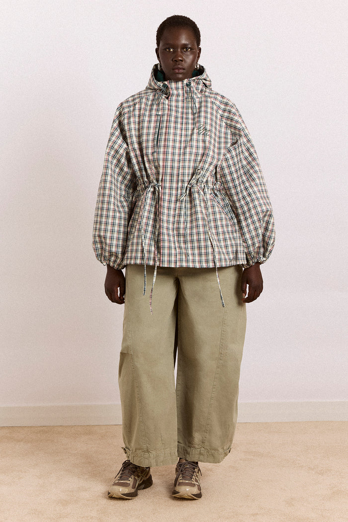 Liu Shower Proof Raincoat - Elderberry Check