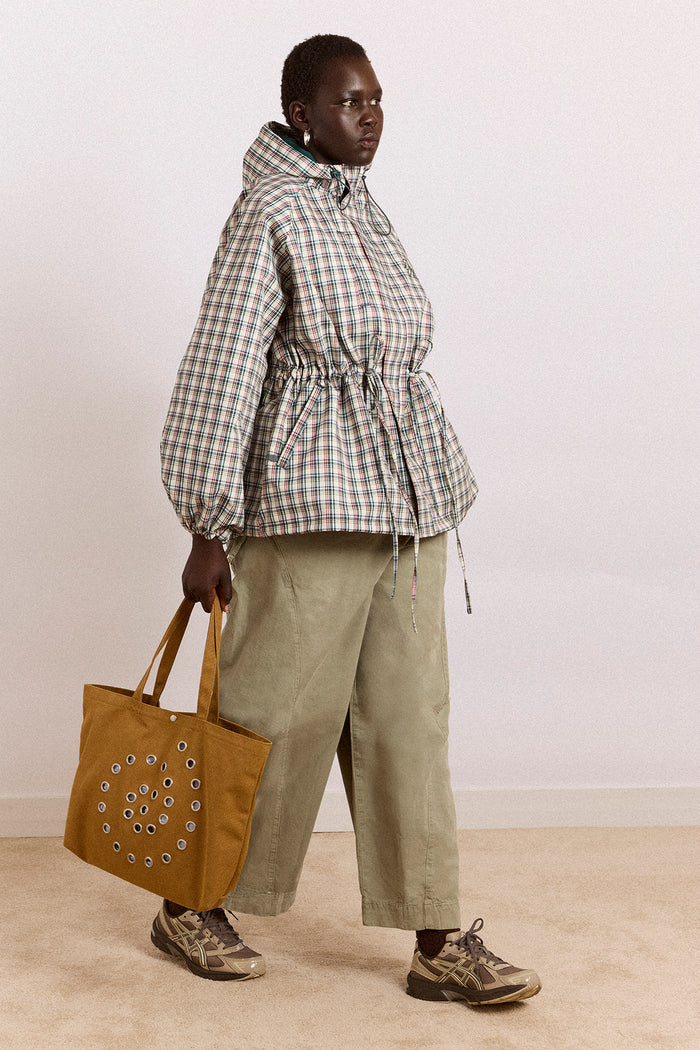 Liu Shower Proof Raincoat - Elderberry Check