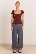Liv Trouser - Grey Blue