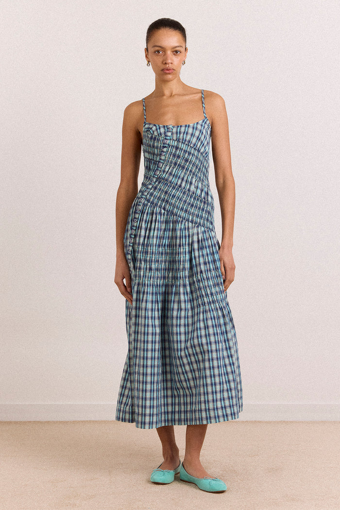 Lyra Midi Dress - Tomboy Check