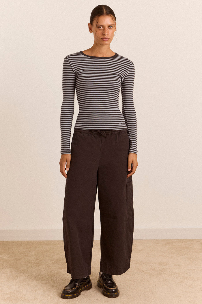 Malia Short Sleeve Over Long Sleeve - Stripe
