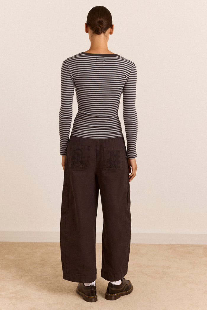 Malia Short Sleeve Over Long Sleeve - Stripe