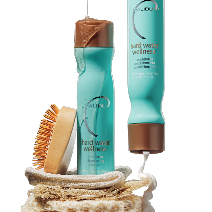 Malibu C Hard Water Wellness Shampoo 9 oz bottle for mineral buildup and hard water hair care