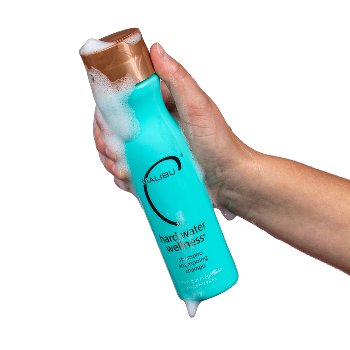 Malibu C Hard Water Wellness Shampoo 9 oz bottle for mineral buildup and hard water hair care