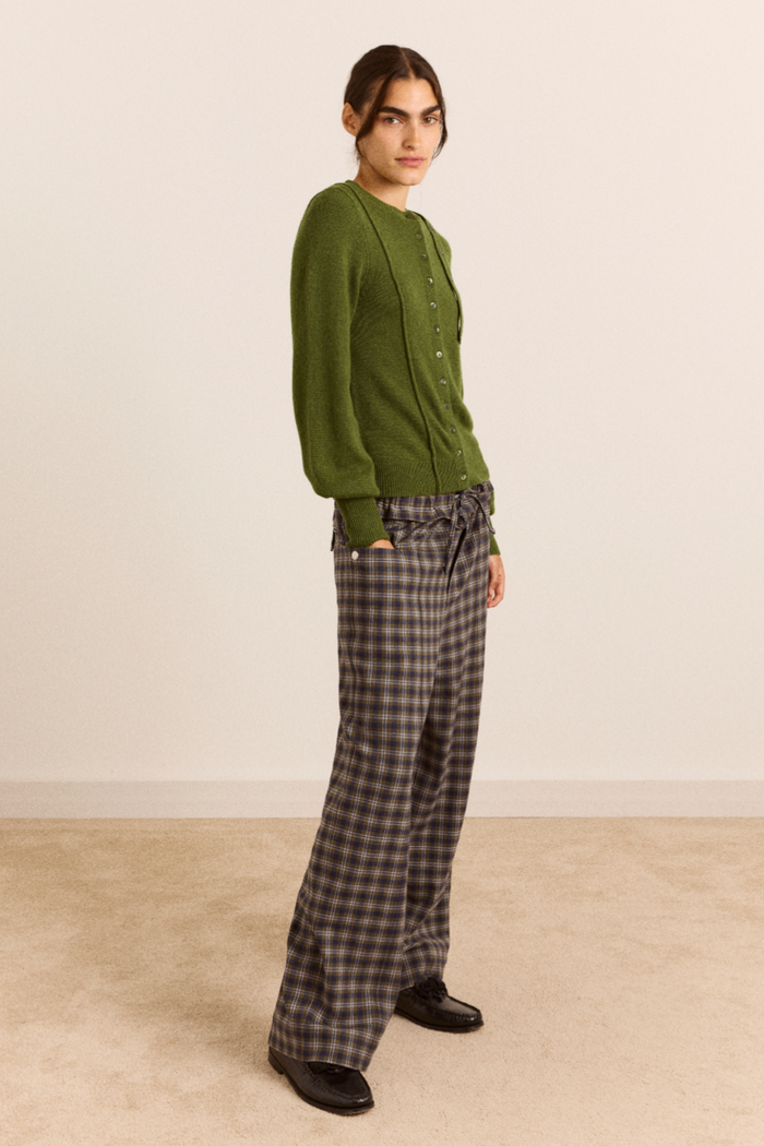 Marla Wool Cashmere Blend Cardigan - Green