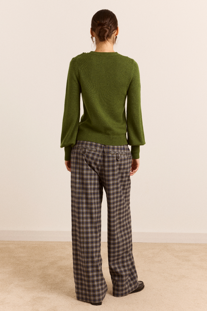 Marla Wool Cashmere Blend Cardigan - Green