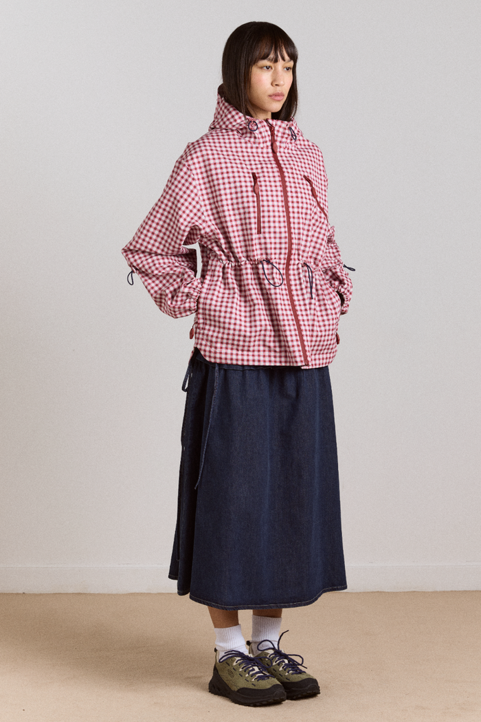 Matilda Waterproof Raincoat - Cherry Gingham