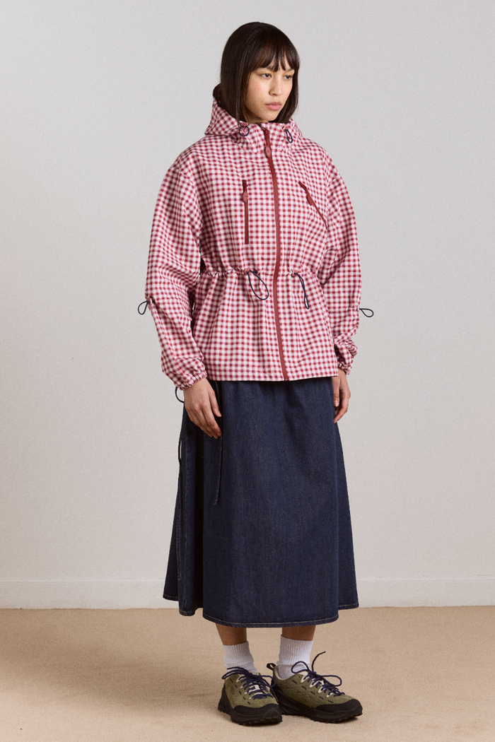 Matilda Waterproof Raincoat - Cherry Gingham