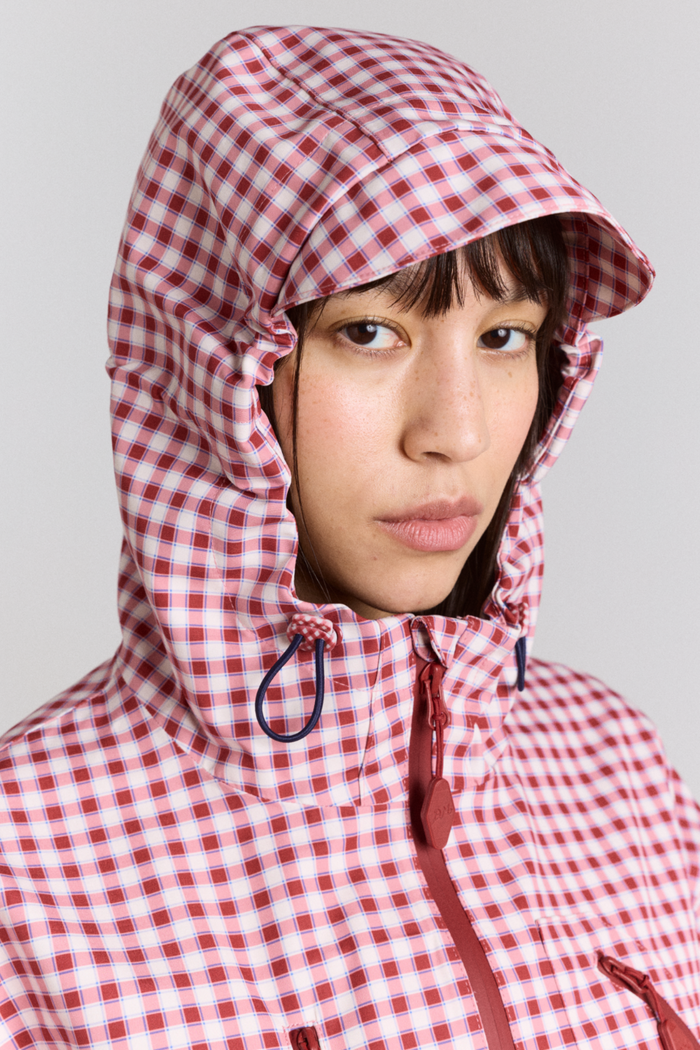 Matilda Waterproof Raincoat - Cherry Gingham