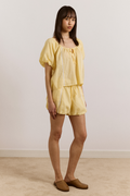 Maura Lace Trim Top - Butter