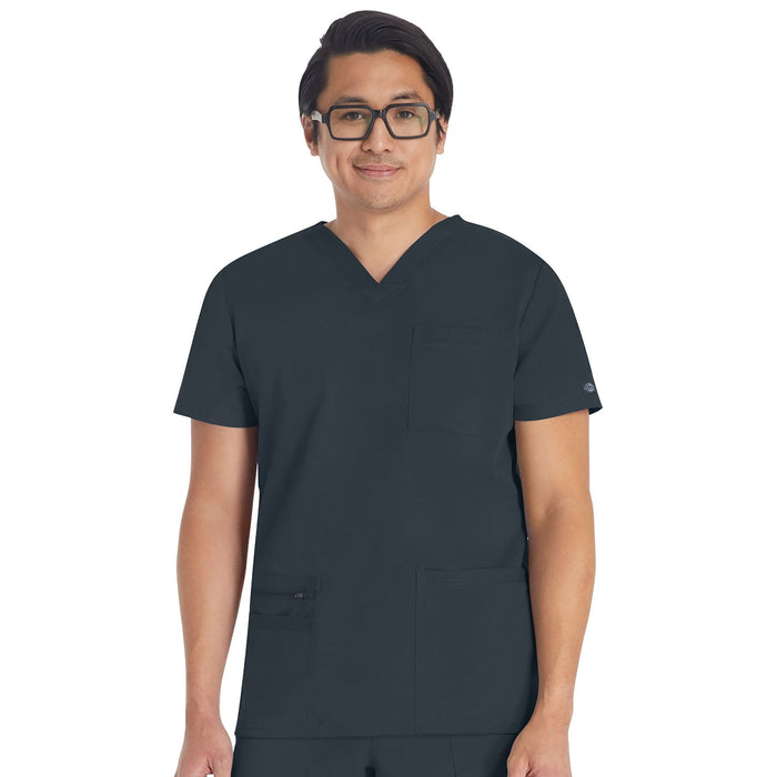 Men's Balance V-Neck Scrub Top - Pewter - 1