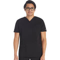 Men's Balance V-Neck Scrub Top - Black - 1