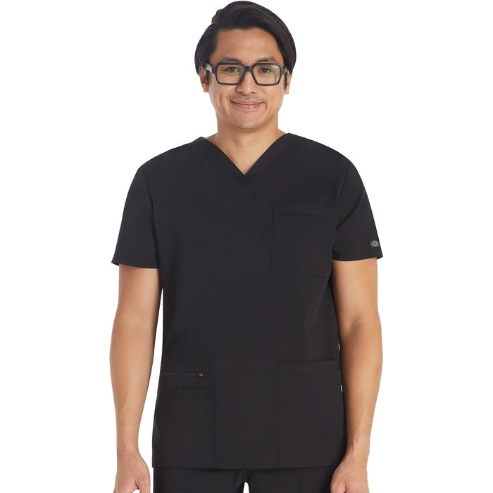 Men's Balance V-Neck Scrub Top - Black - 1