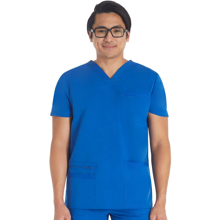 Men's Balance V-Neck Scrub Top - Royal - 1