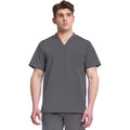 Men's Dynamix Tuckable V-Neck Scrub Top - Pewter - 1