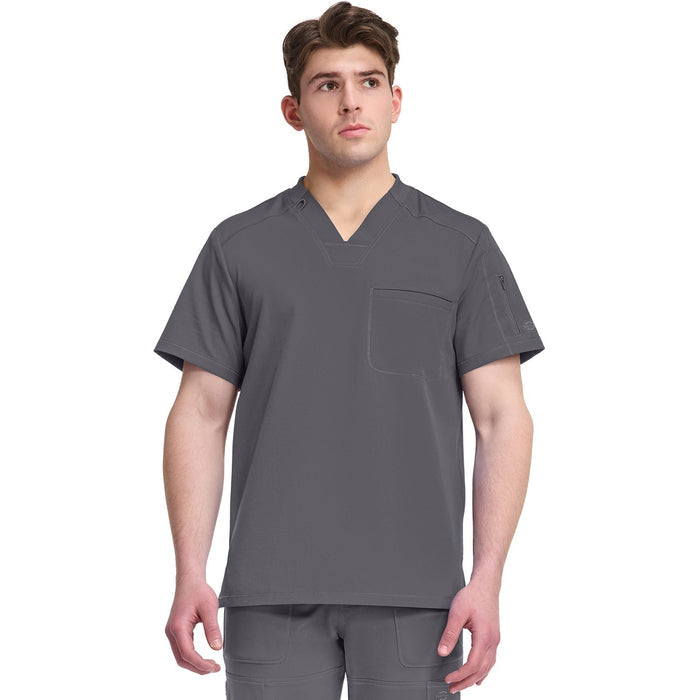 Men's Dynamix Tuckable V-Neck Scrub Top - Pewter - 1