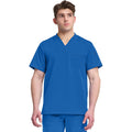 Men's Dynamix Tuckable V-Neck Scrub Top - Royal - 1