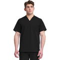 Men's Dynamix Tuckable V-Neck Scrub Top - Black - 1
