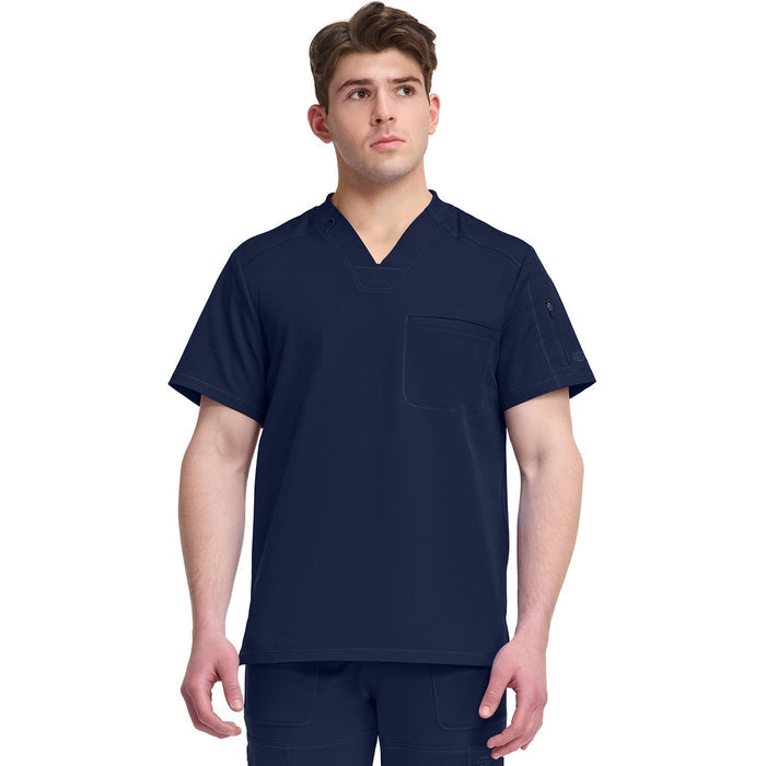 Men's Dynamix Tuckable V-Neck Scrub Top - Navy - 1