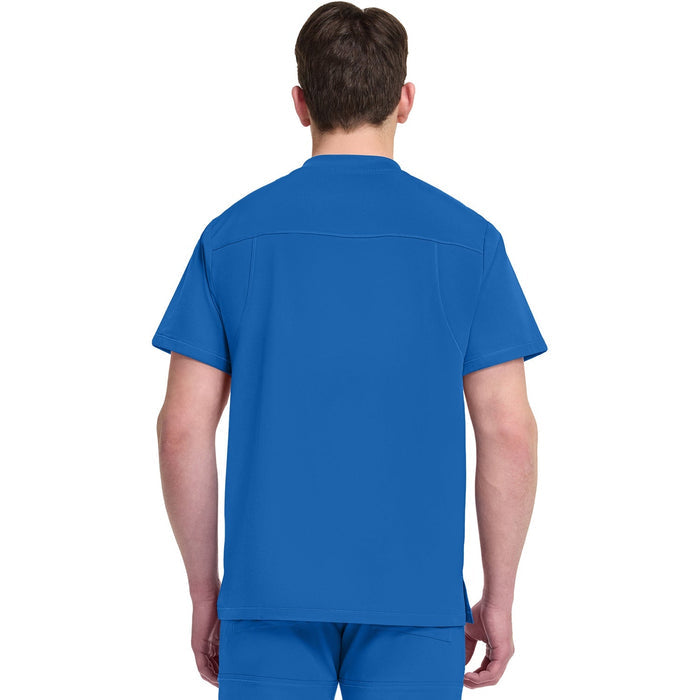 Men's Dynamix Tuckable V-Neck Scrub Top - Royal - 2