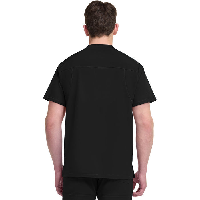 Men's Dynamix Tuckable V-Neck Scrub Top - Black - 2