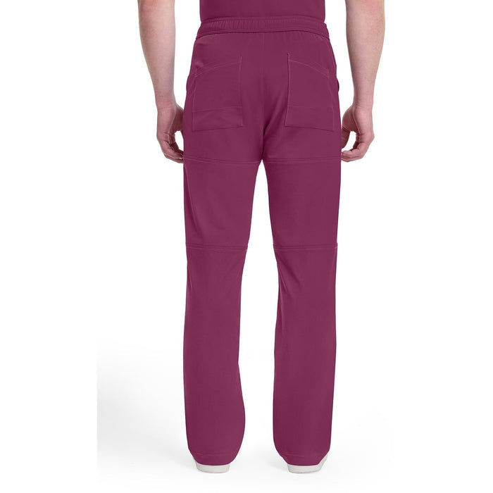 Men's Dynamix Zip Fly Cargo Scrub Pant - Wine - 2