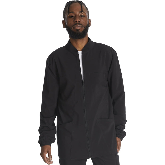 Men's EDS Essentials Zip Front Scrub Jacket - Black - 1