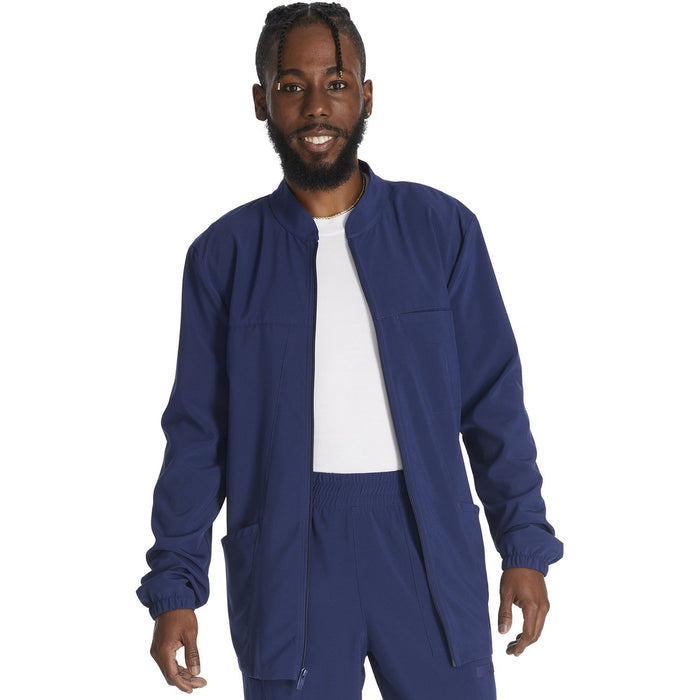 Men's EDS Essentials Zip Front Scrub Jacket - Navy - 1