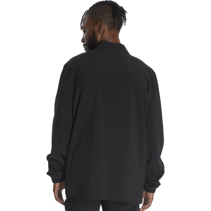 Men's EDS Essentials Zip Front Scrub Jacket - Black - 2