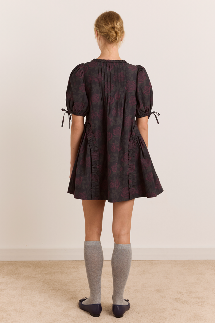 Meri Mini Dress - Shadow Rose Floral Print