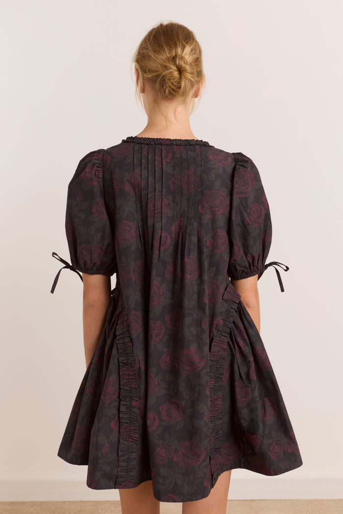 Meri Mini Dress - Shadow Rose Floral Print