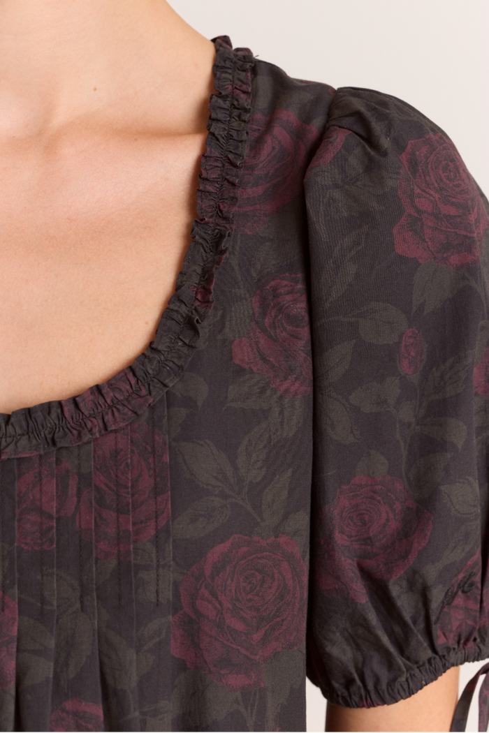 Meri Mini Dress - Shadow Rose Floral Print