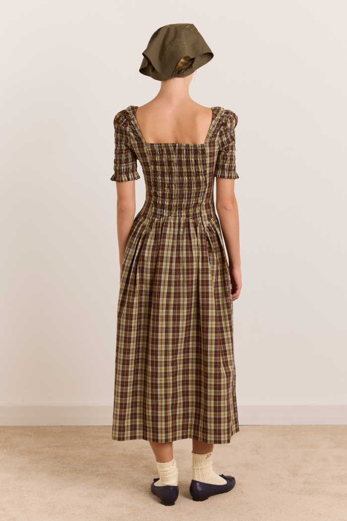 Molly Midi Dress - Cocoa Check