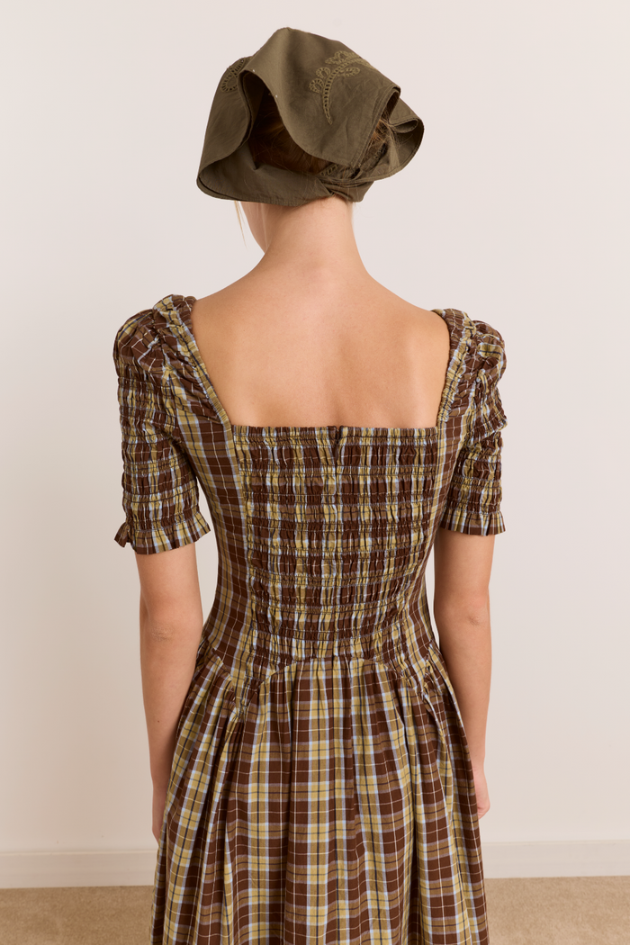 Molly Midi Dress - Cocoa Check
