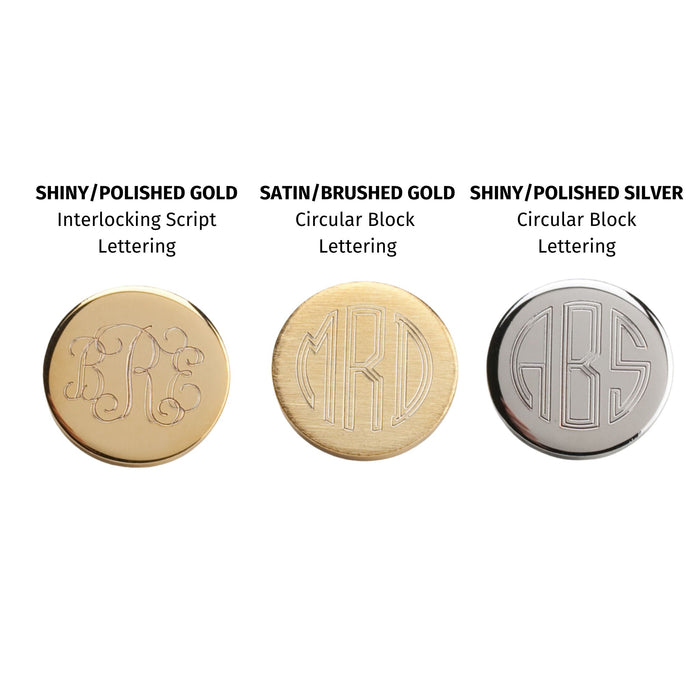 Monogrammed Custom Blazer Buttons Set