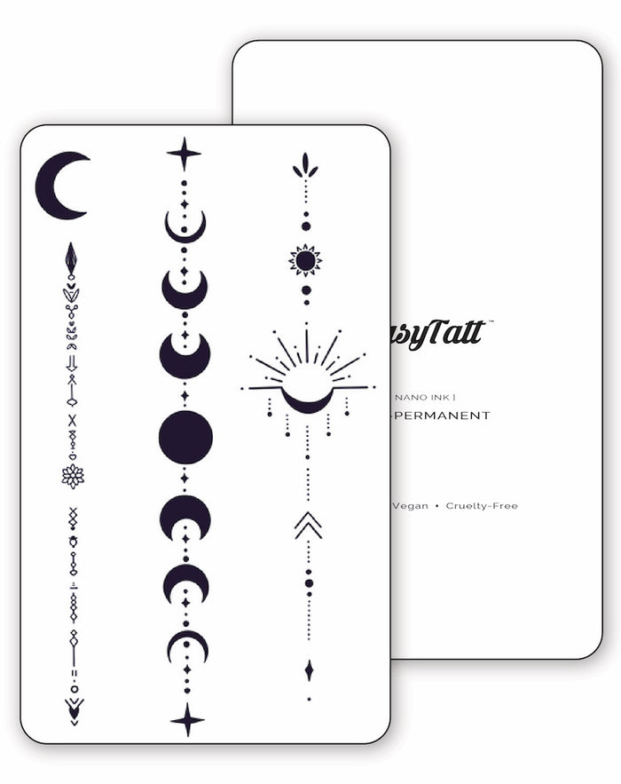 Moon Phase Stars - 3 Tattoos