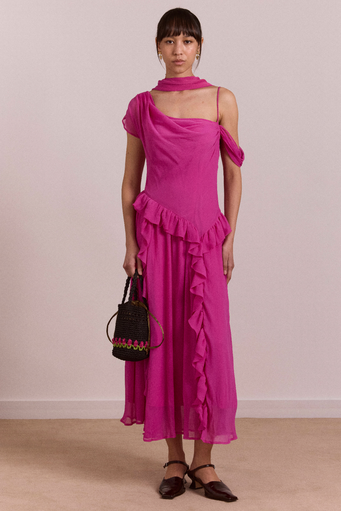 Moxie Midi Dress - Pink