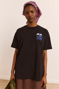 Nature Bathing Graphic Tee - Black