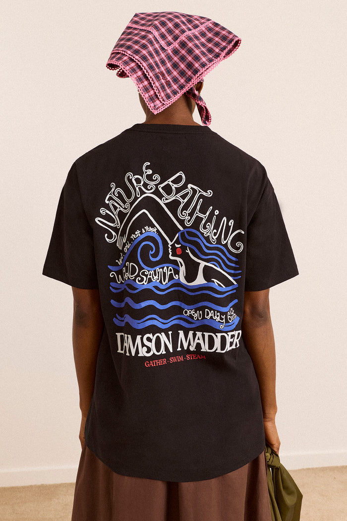 Nature Bathing Graphic Tee - Black