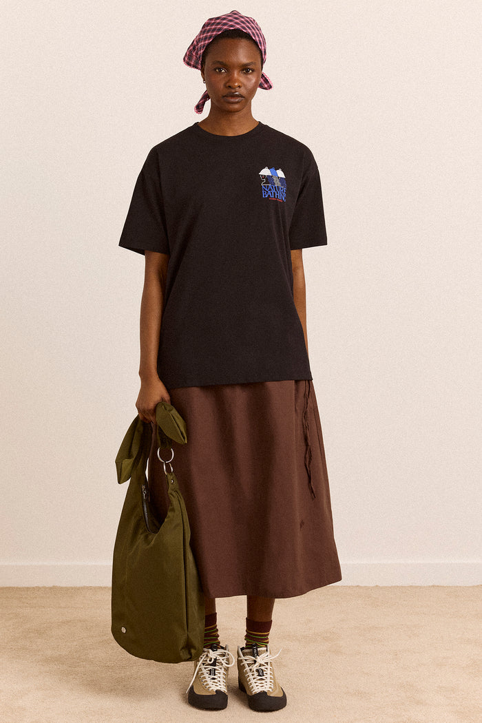 Nature Bathing Graphic Tee - Black
